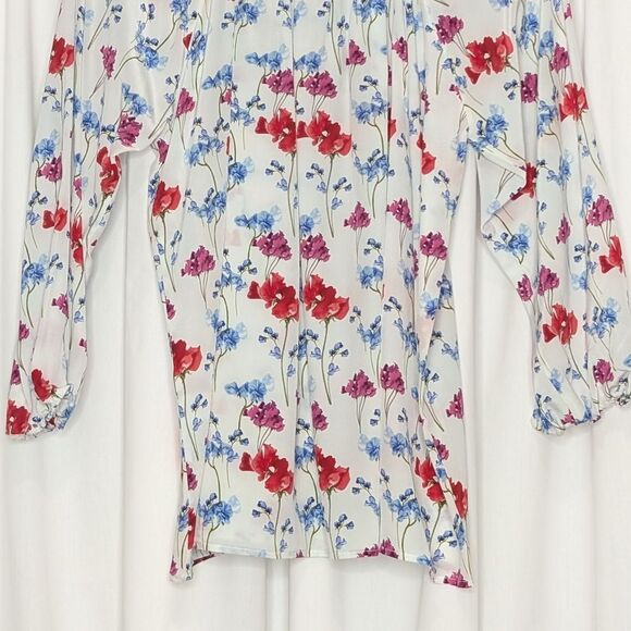 Tucker Classic Blouse English Garden Trilogy in Crepe de Chine Silk Top - Picture 8 of 8